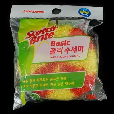 3m 베이직 폴리 수세미 2매입
