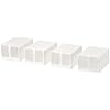Ikea SKUBB - shoe box, white / 4 pieces - 22 x 34 x 16 cm