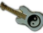Guitar Yin Yang Metal Lapel Hat Gift Pin