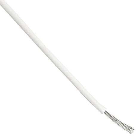 Single Conductor Cables (Hook-Up Wire) 22 AWG Copper, Silver Coated 100.0' (30.5m) 600V White