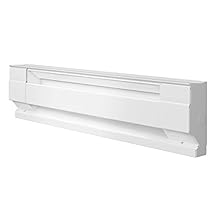 Cadet F Series 24" Electric Baseboard Heater (Model: 2F350W, Part: 09949), 1195/895 BTU, 240/208 Volt, 350/262 Watt, White