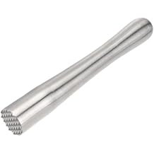 Stainless Steel Muddler for Cocktails 7.3 Inch Long Handle Fruit Crusher Ice Crushing Stick Bar Tool for Home Bar Party