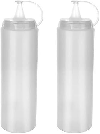 Orret Home 2 Sauce Bottles 700 Ml Plastic Oil Vinegar Bowl Ketchup Mayonnaise Leak Proof Sauce Bowl Oil Bowl, Does Not Contain BPA (Transparent)