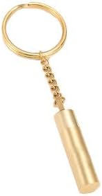 Keychain Cremation Ashes Urn Pendant 'Tube' gilded gold | Cremation Urn for Ashes