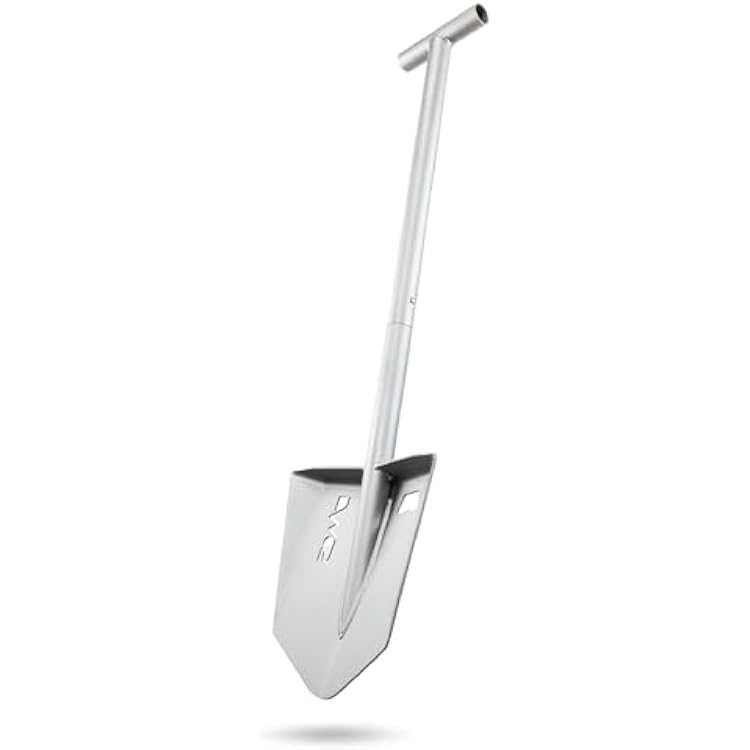 DMOS Nomad Shovel - 2-Piece Collapsible Lightweight Aluminum Shovel for Camping, Overlanding, Survival, Military, Hunting, Off-Road Use - Silver - Pro