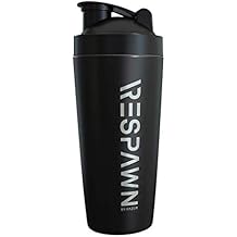 RESPAWN By Razer Stainless Steel Shaker - Black - Dual-Insulated Shaker Cup - Built-In Grate - Locking Cap - 20oz