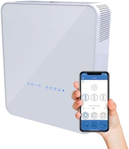 VENTS-US Micra ERV 100 WiFi KIT Energy Recovery Ventilator (Formerly Freshbox 100), 59 CFM Fresh Air Supply with MERV Filtration, Smart Wi-Fi Control & 96% Heat Recovery, Mounting Kit Included