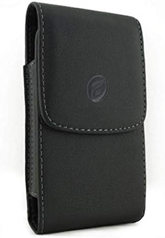 Black Leather Case Side Cover Pouch Belt Holster Swivel Clip for BlackBerry Key2 LE - BlackBerry KEYone