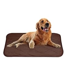 NWK Fluffy Self Warming Cat Mat, Cat Blanket, Thermal Dog Mat, Washable, Non-Slip Bottom for Sofa & Crate & Kennel & Car Seat (Coffee Brown, Large (35'' X 23'' X 0.4''))