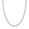 Bulova Jewelry Men's Black Rhodium Plated Sterling Silver Tennis Necklace inset with 5mm White Topaz Tennis Necklace, Length 22" Style:BVC1021-WSWTO