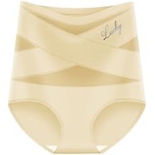 3pcs Women's High Waist Panties Briefs,Cross Compression Abs Shaping Slimming Seamless for Postpartum Recovery
