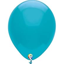 57082 Latex Party Balloons, 12", Turquoise, Pack of 15
