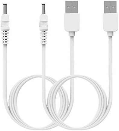 RuenTech Charger Compatible with FOREO UFO/ UFO2/ UFOmini 2/ Bear/BEARmini/BabyBear/Papabear Repalcement USB Charger Cable 3.3FT (2White)