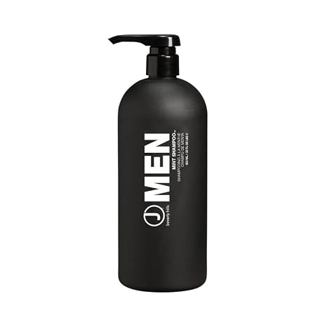 J Beverly Hills Men's Mint Shampoo with Peppermint Oil for a Healthy Scalp, (12 Oz, 32 Oz)