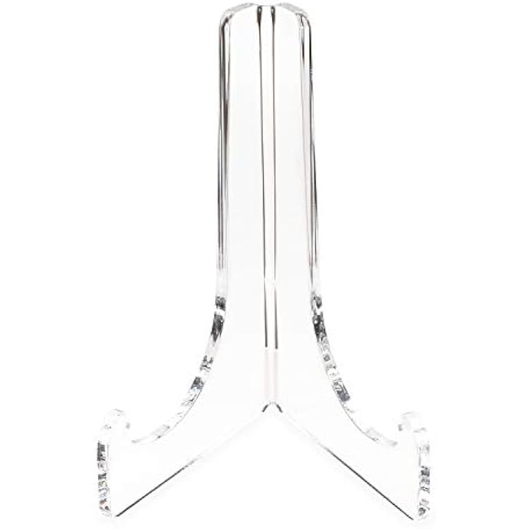 Clear Choice Single-Bend Acrylic Easel Stand 8.5 H | Multipurpose Easel, Display Flat Plates, Photos, Place Cards, Weddings, Funerals or Birthdays | Clear H 8 12 x W 5 34 X D 5
