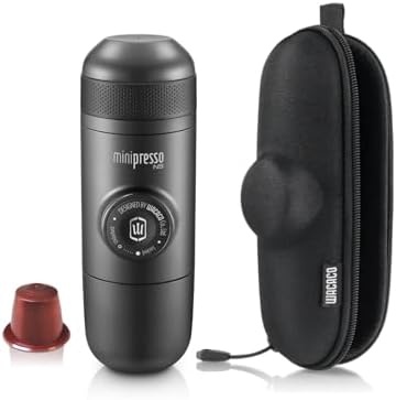 WACACO Minipresso NS with Protective Case Bundle - Portable Nespresso® Compatible Espresso Maker & Travel Carrying Case