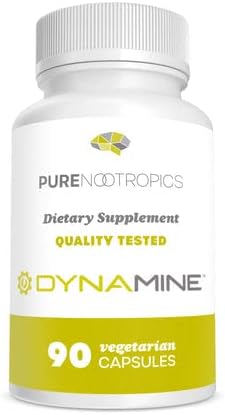 Pure Nootropics - Dynamine (Methylliberine: 1,7,9-tetramethyluric Acid) 100 mg Capsules (90) | Increased Energy, Focus & Alertness | in House & Rigorous 3rd Party Testing for Higher Purity & Potency
