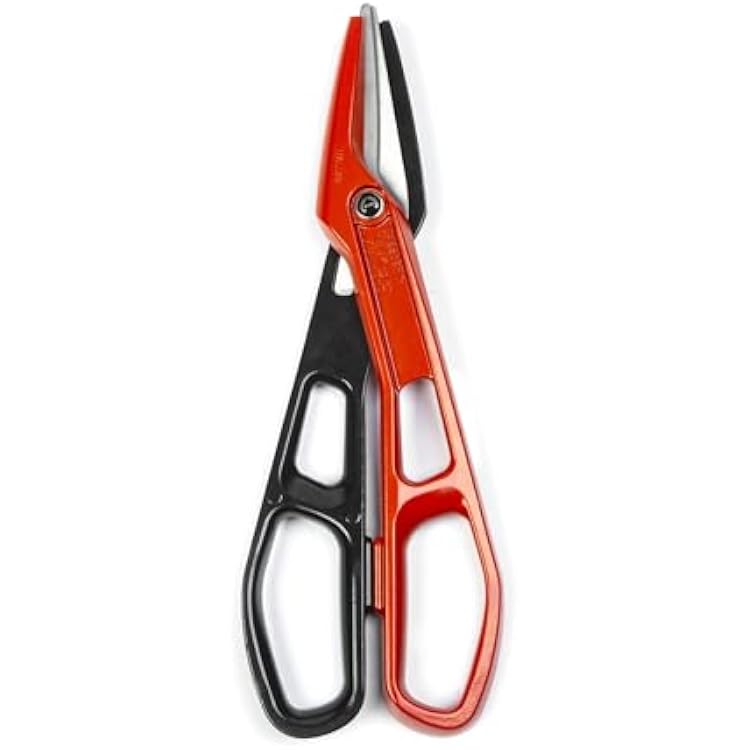 Crescent Wiss Lightweight Aluminum Tinner Snips - Durable Metal Cutter Tool with Torque Control & Adjustable Pivot Bolt - WAL13S - 12