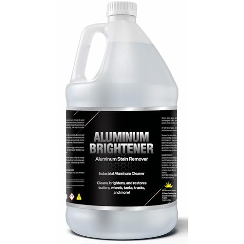 AGS Commercial Aluminum Brightener Acid 1 Gal, Aluminum Cleaner WheelBoatMetal Roof, Absolute Acid Cleaner Chemicals Bling Shiner, Superior Products Alumax-Imizes-Vintex-Style Deoxidizer