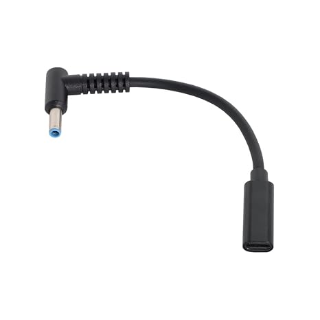 JSER Type C USB-C Female Input to DC 4.5x3.0mm Power PD DC 20V 65W Charge Cable fit Compatible for Laptop 18-20V (4.5x3.0mm)