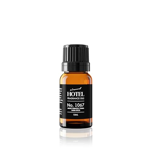 AirScent Hotel Diffuser Oil No. 1067 - Smoky Tobacco, Tonka, Warm Spices - Premium Fragrance Oil for Ultrasonic and Waterless Diffusers and Crafting - 10 mL, 0.34 fl oz Glass Dropper Bottle