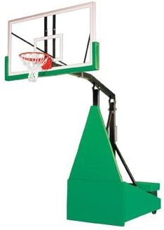 First Team Storm Arena Steel-Glass Portable Basketball System With Official Glass Backboard44; Forest Green