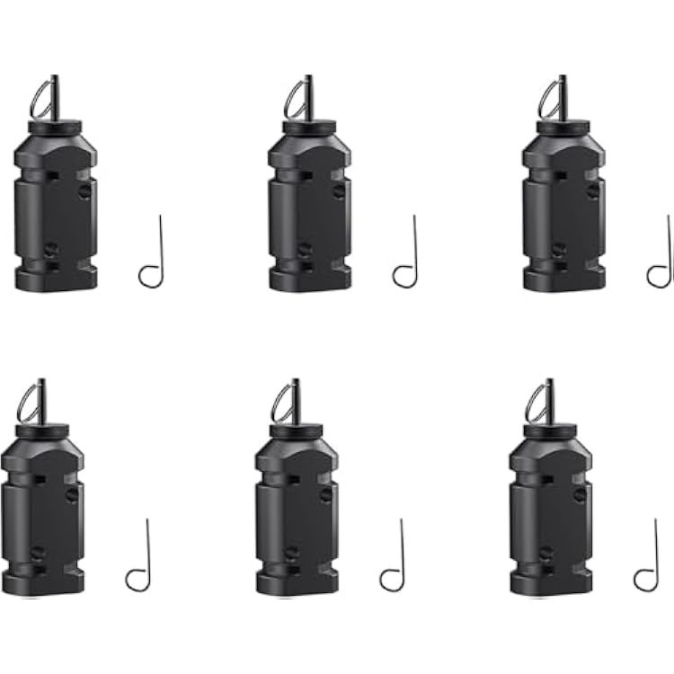6-Pack Perimeter Trip Alarm, Trip Wire Alarm Device, Camping 12 Gauge Bear Deterrent, Black6PCS Black2