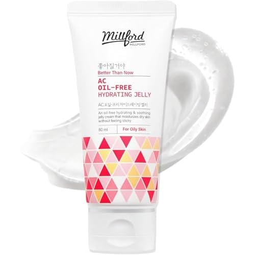 AC Oil-Free Hydrating Jelly 2.7Oz, 80ml, Oil Free Facial Moisturizer for Acne-Prone Skin, Niacinamide 2%, Unscented, Mild, Soothing Cream, Non Greasy Moisturizer, Korean Skincare
