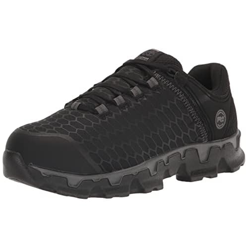 Timberland PRO Mens Powertrain Sport Alloy Safety Toe Static Dissipative Industrial Athletic Work Shoe, BlackGrey, 9.5 W