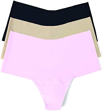 hanky panky, Breathe High Rise Thong, Black, Taupe, Bliss, Small, High Waisted Underwear, Sizes S to XL, Handcrafted with Nylon