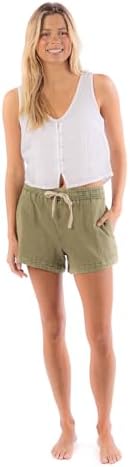 Rip Curl Womens Casual Beach Shorts Pull-on with Drawstring & Pockets, Comfortable Summer Shorts