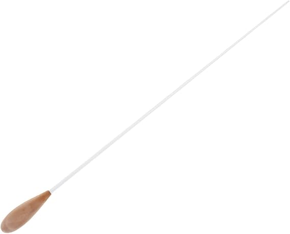 15inch Conductor Baton, Metal Music Band Conducting Baton with Pearwood Handle, Orchestra Wooden Baton Music Conductor for Symphony Leader Assistant, Lightweight
