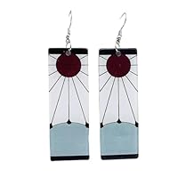 Tanjiro Earrings, Anime Cosplay Tanjiro Black Earrings Ear clip For Men Women Earrings, 925 Sterling Silver, Anime Jewelry Accessories, Jewelry Merch