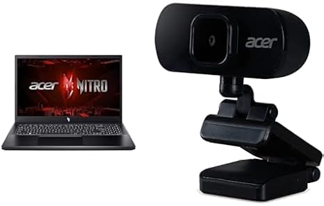 Acer Nitro V Gaming Laptop | i5-13420H | RTX 4050 | 15.6" FHD IPS 144Hz | 8GB DDR5 | 512GB Gen 4 SSD | WiFi 6 | ANV15-51-51H9 Full HD USB Streaming 2MP Webcam with Digital Microphone