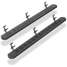 NIHAO 6 inch Carbon Steel Running Boards Compatible with Ford F-150 Super Cab (2015-2026) & Compatible with Ford F250 F350 Super Cab/Extended Cab (2017-2026) - for 3/4 Size Rear Door