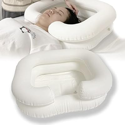 Inflatable Shampoo Basin - Wash Head Tub, Bedside Overhead Shower System for Disabled Elderly Bedridden, 1 Pcs