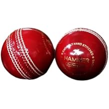 Hammer Pro Red Cricket Ball - Junior Size 4 3/4 OZ (Pack of 1)