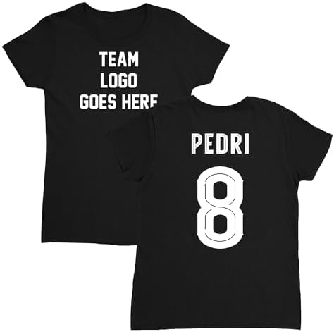 Pedri-Inspired 8 Jersey Style - Barcelona Tribute Ladies' Crewneck T-Shirt