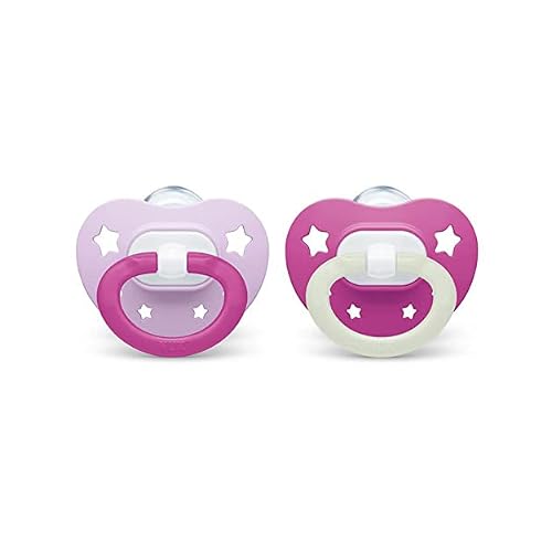 NUK Orthodontic Pacifiers, 6-18 Months, 2 Count Pack of 1