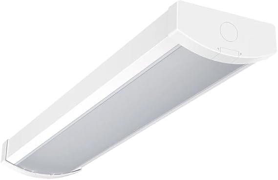 RAB Lighting GUS17 Adjustable LED Wrap - 2ft/4ft Models - Selectable 3500K/4000K/5000K - Glare Free Commercial & Industrial Lighting - PIR Sensor Compatible - Surface/V-Hook Mount Options (GUS17-4)