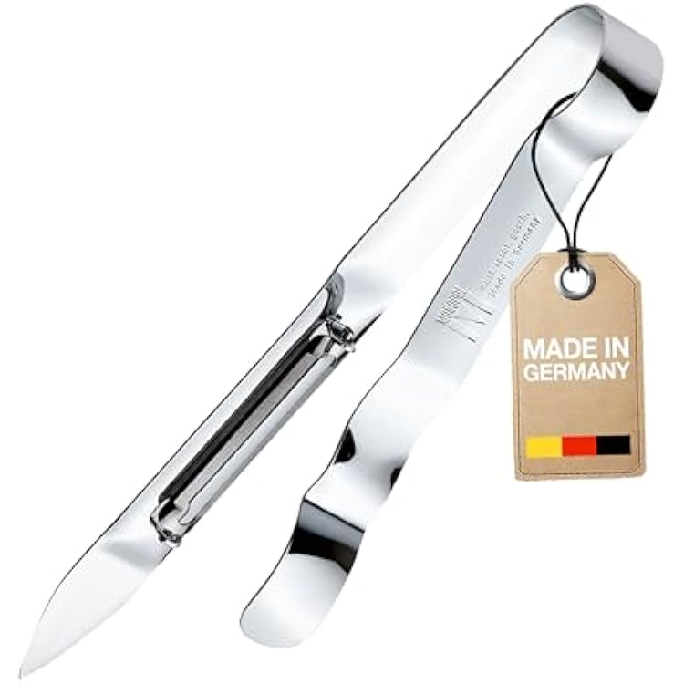 Westmark Monopol Stainless Steel Swivel Vegetable Peeler - Tong Construction With Sharpened Knife, Stainless Steel,17.5 x 5.1 x 1.5 cm,60715560