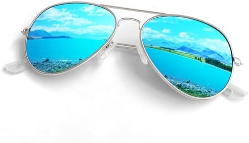 Pilot Sunglasses Men Womens Lightweight Metal Frame Polarized Shades UV400 Protection