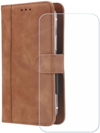 Cover for MMY I25 Ultra  HD Film Protector, Screen Protector Tempered Glass - Phone case with[Cash and Card Slots] Wallet Shell for 6,99 - Brown-XHDFG