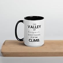 Toy Fan TV Valley of Despair Motivational Quote Mug 15oz Inspirational Coffee Cup Gift