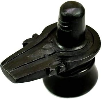 3 Inch Black Marble Shiva Lingam Shivling Shaligram Murti for Home & Temple Puja