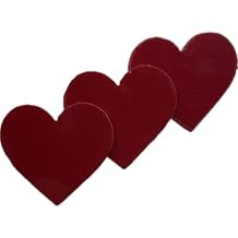 Pre-Cut Fusible Glass Hearts 2in 96coe (pkg/3) by Stallings Stained Glass