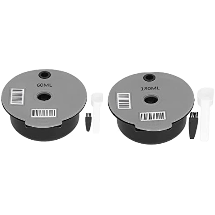 Eco - Conscious Refillable Coffee Filter - Refillable Coffee Capsules, Coffee Disc & Filter Set for Tassimo Machines, Tassimo Filters with Spoon & Brush - Home Cafe Customization 60ML