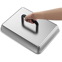 SafBbcue Compatible with Blackstone 5555 for Weber 6783 Rectangular Basting Cover 14" Rectangle Cheese Melting Dome Metal Steam Cover Griddle Accessories for Flat Top Grill Cooking Indoor or Outdoor