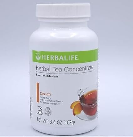 Peach Herbal Tea Concentrate by HERBALIFE: Gluten-Free, Kosher Certified, and No Artificial Flavors or Sweeteners - 3.6 Oz. (102g)