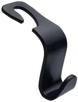 Car Seat Back Double Hook - Suede Hook, Leather Double Hook Car Holder, Upgraded Headrest Hooks, Universal Hidden Multifunctional Headrest Hooks for Car, Home (1Pcs-Black)
